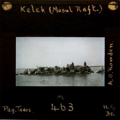 Lantern Slide: Kelek (Mosul Raft)