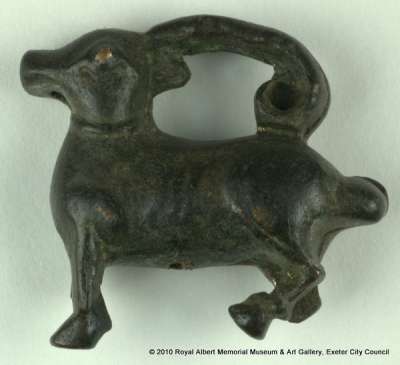figurine of a long-horned goat or ibex