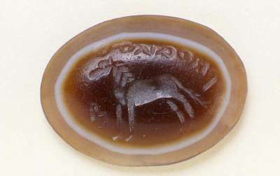intaglio ringstone depicting a horse