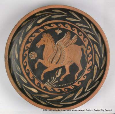 dish; plate; phiale, Pegasus