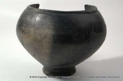 South-Western black burnished ware pear shaped jar