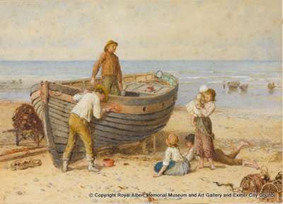 Boat, Figures and Sea