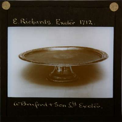 Lantern Slide: Plate made by E. Richards, Exeter, 1712