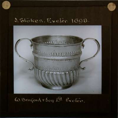 Lantern Slide: Cup made by J. Stokes, Exeter, 1698