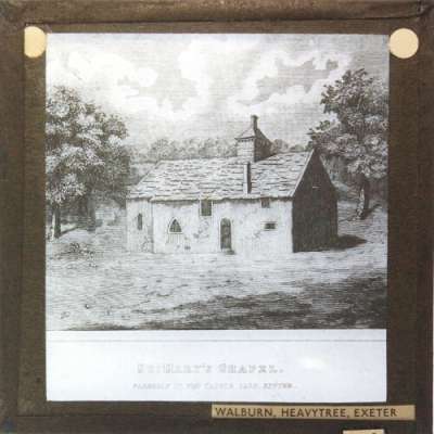 Lantern Slide: St Mary's Chapel, formerly in the Castle Yard, Exeter
