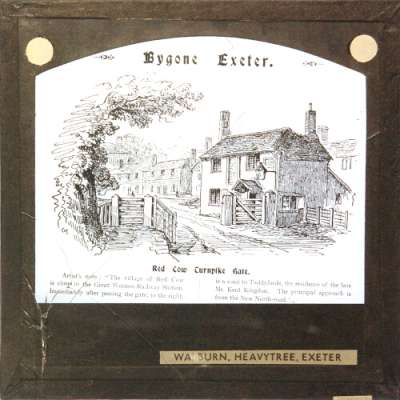 Lantern Slide: Bygone Exeter -- Red Cow Turnpike Gate
