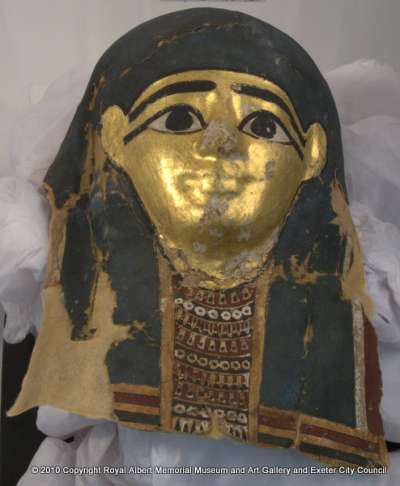 cartonnage mask of a mummy