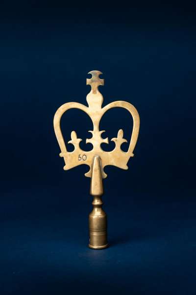 Bradninch and Hele Friendly Society brass pole head