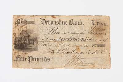 five pound bank note, Devonshire Bank