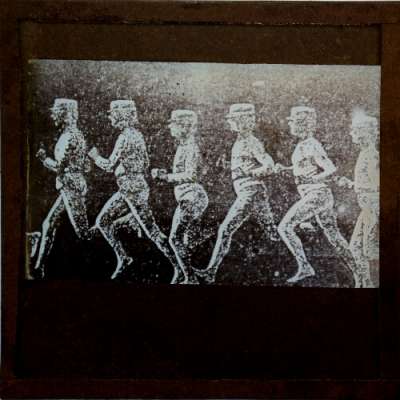 Lantern Slide: Chronophotograph of man running