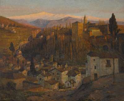 Afterglow - The Alhambra and Sierra Nevada, Granada