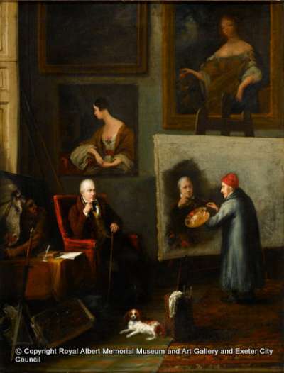 Portrait of James Northcote painting Sir Walter Scott