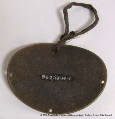 porter’s badge, Exeter Quay, number 7