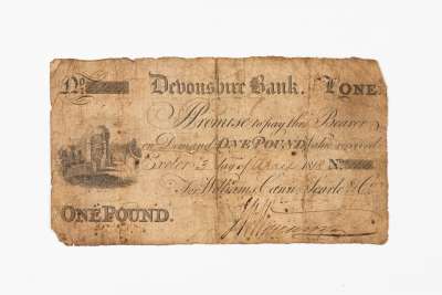 Devonshire bank One pound note